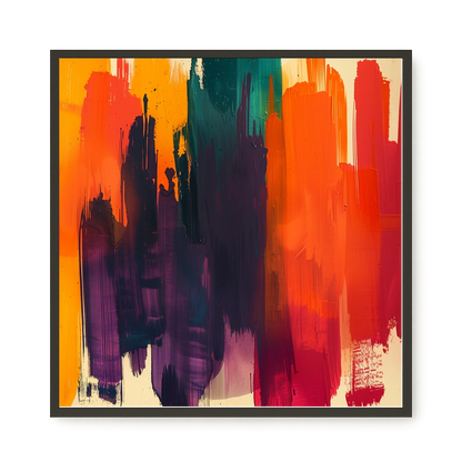 Dynamic Color Abstraction Canvas Wall Art