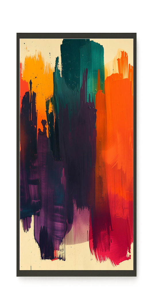 Dynamic Color Abstraction Canvas Wall Art