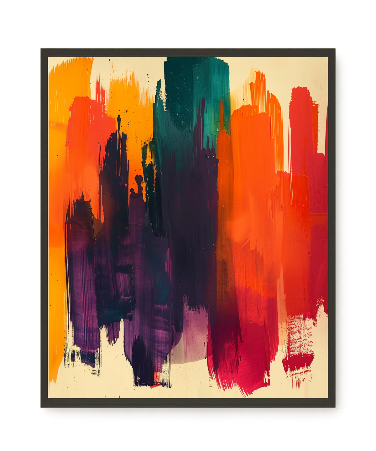 Dynamic Color Abstraction Canvas Wall Art