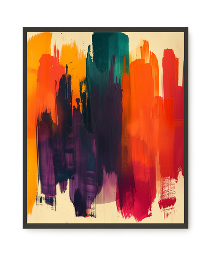 Dynamic Color Abstraction Canvas Wall Art