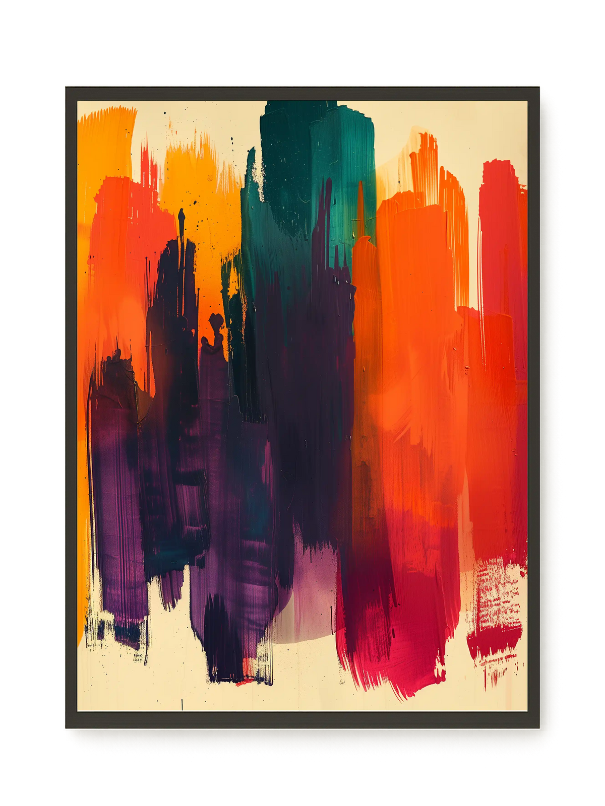 Dynamic Color Abstraction Canvas Wall Art