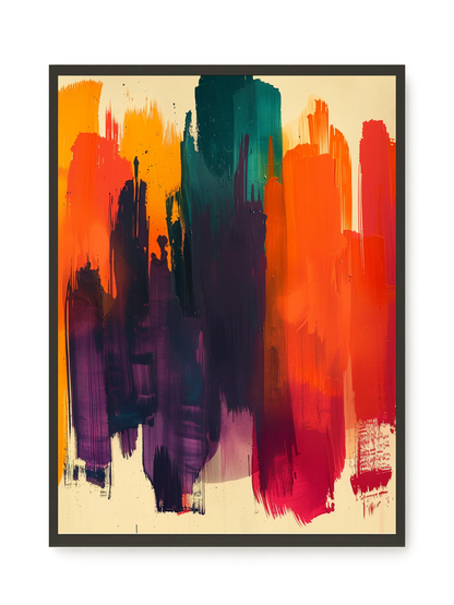 Dynamic Color Abstraction Canvas Wall Art