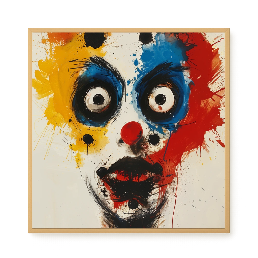 Expressive Abstract Face Canvas Print
