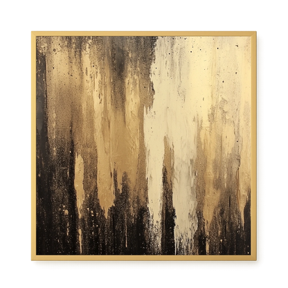 Golden Drips Canvas Wall Art