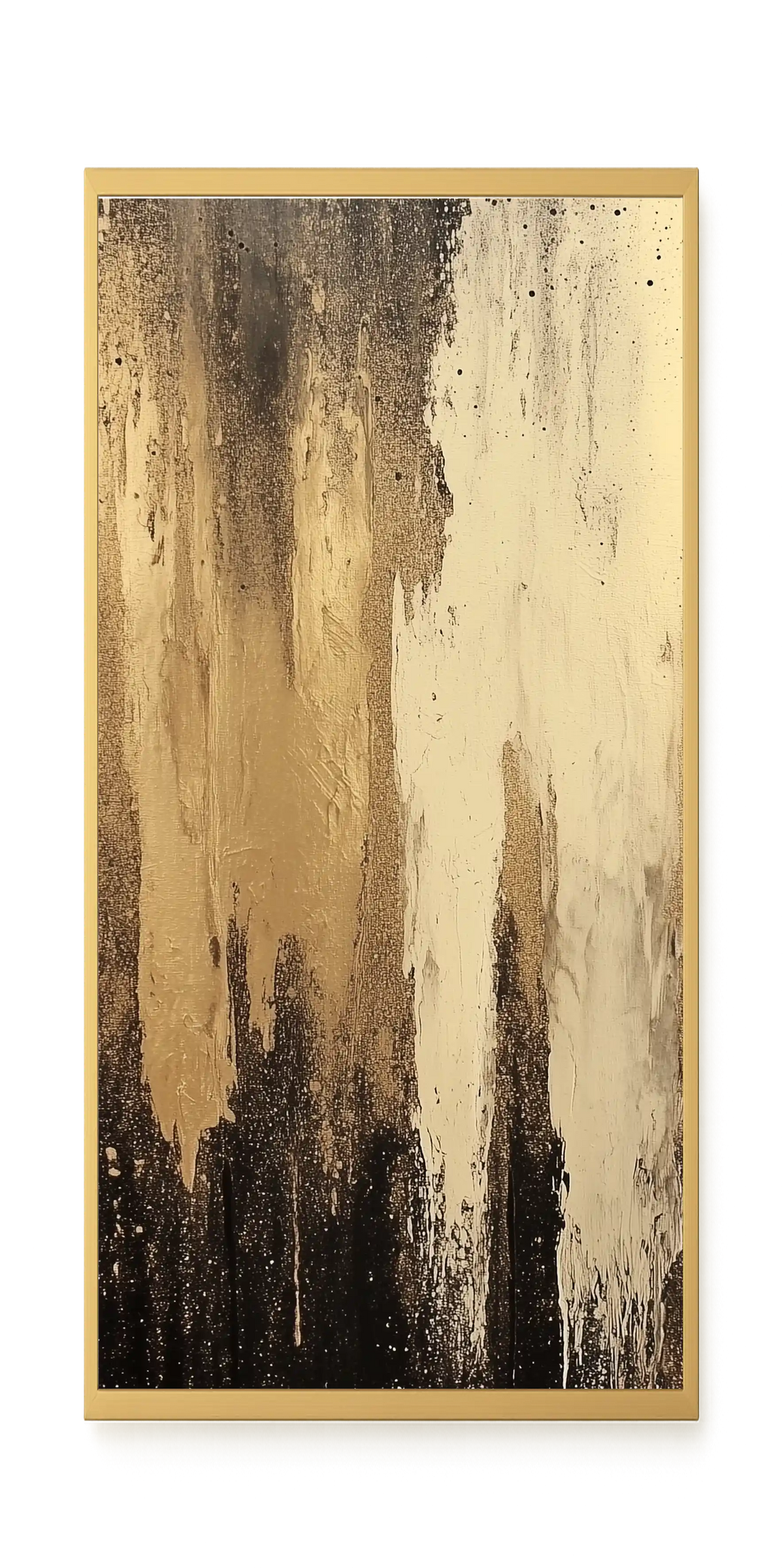Golden Drips Canvas Wall Art