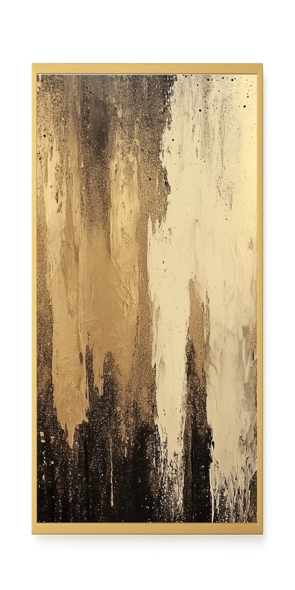 Golden Drips Canvas Wall Art