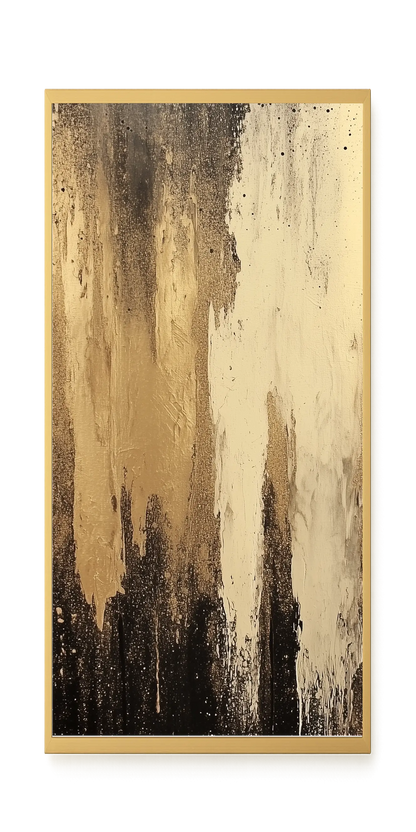 Golden Drips Canvas Wall Art