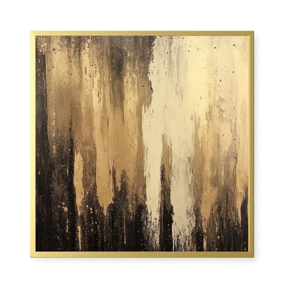 Golden Drips Canvas Wall Art