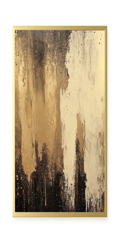 Golden Drips Canvas Wall Art