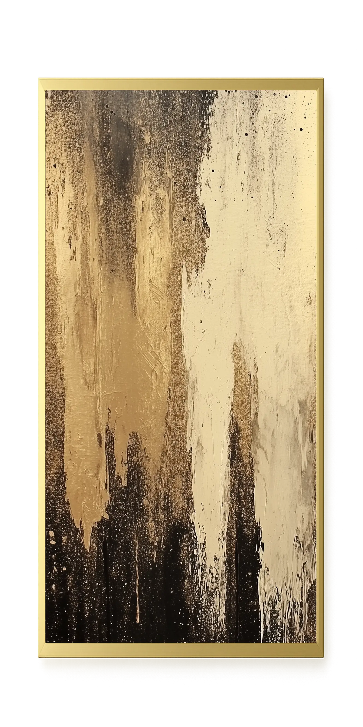 Golden Drips Canvas Wall Art