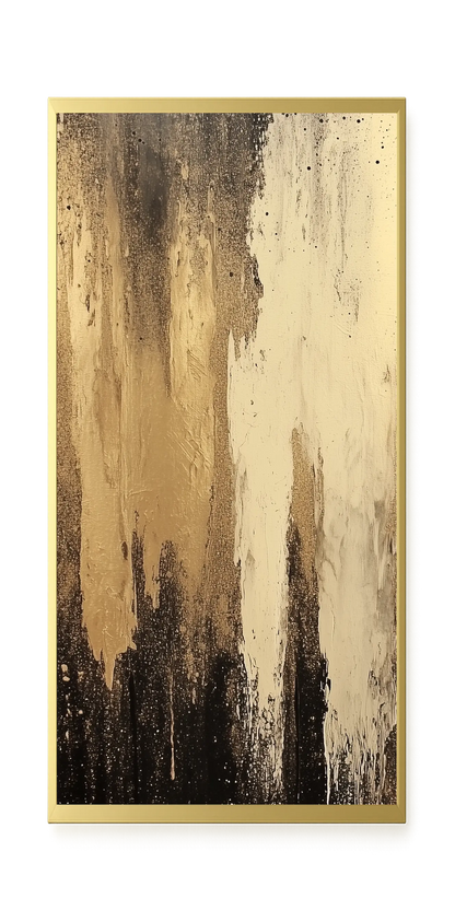 Golden Drips Canvas Wall Art