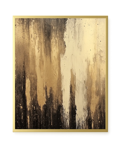 Golden Drips Canvas Wall Art