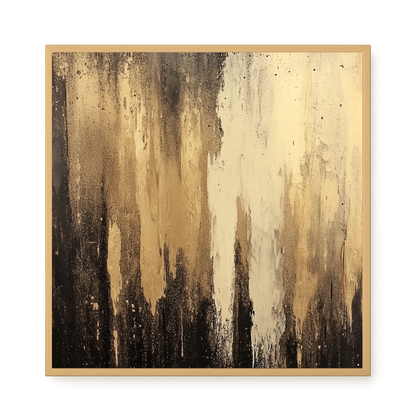Golden Drips Canvas Wall Art
