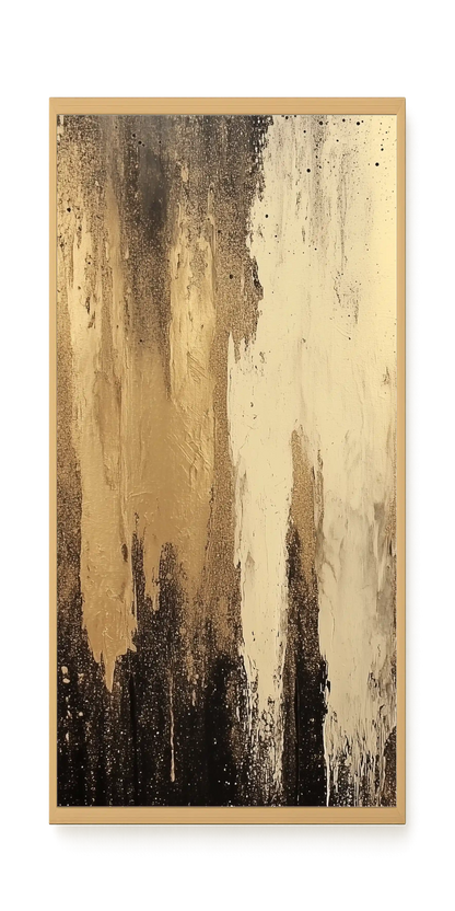 Golden Drips Canvas Wall Art