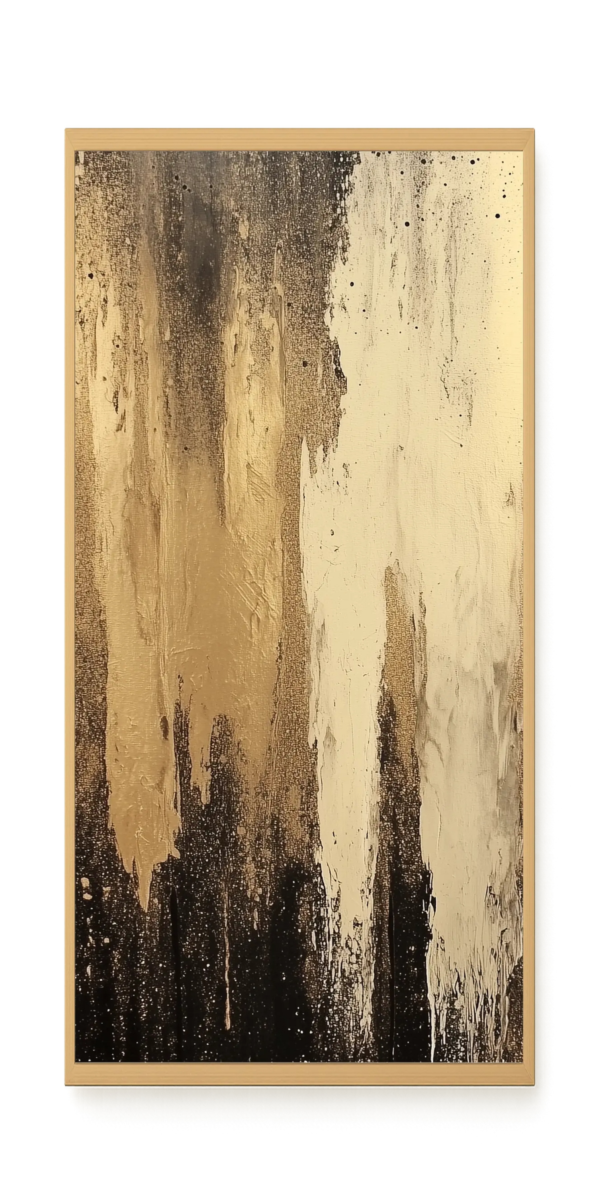 Golden Drips Canvas Wall Art