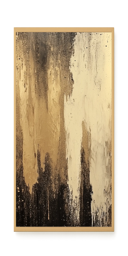 Golden Drips Canvas Wall Art