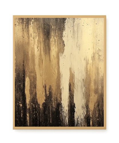 Golden Drips Canvas Wall Art
