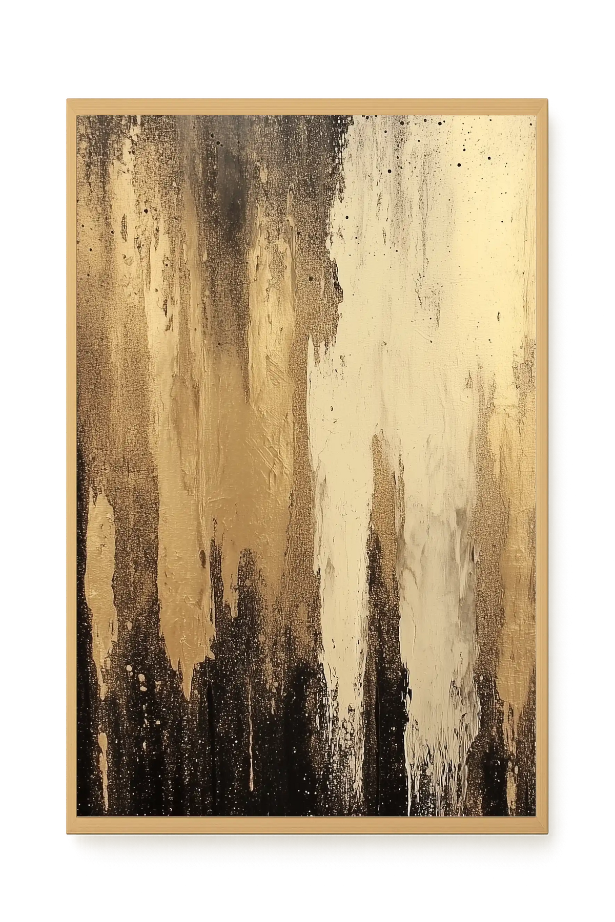 Golden Drips Canvas Wall Art