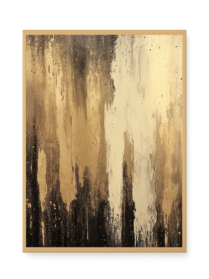 Golden Drips Canvas Wall Art