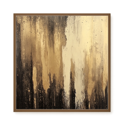 Golden Drips Canvas Wall Art