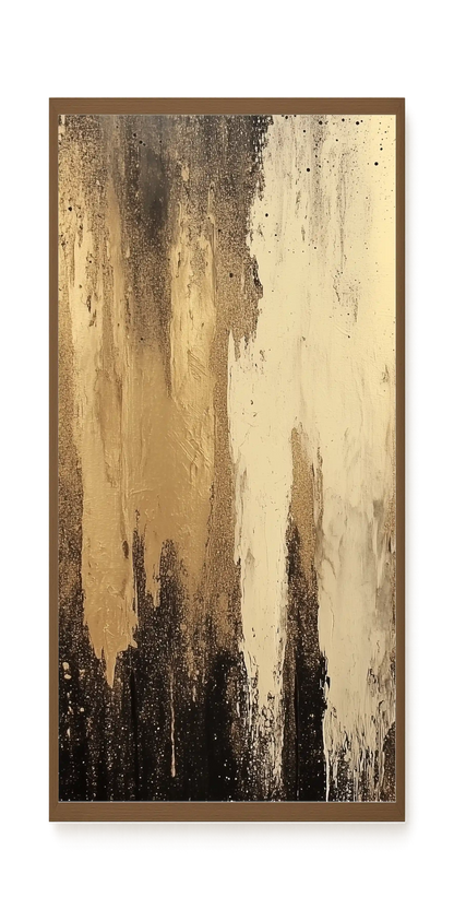 Golden Drips Canvas Wall Art