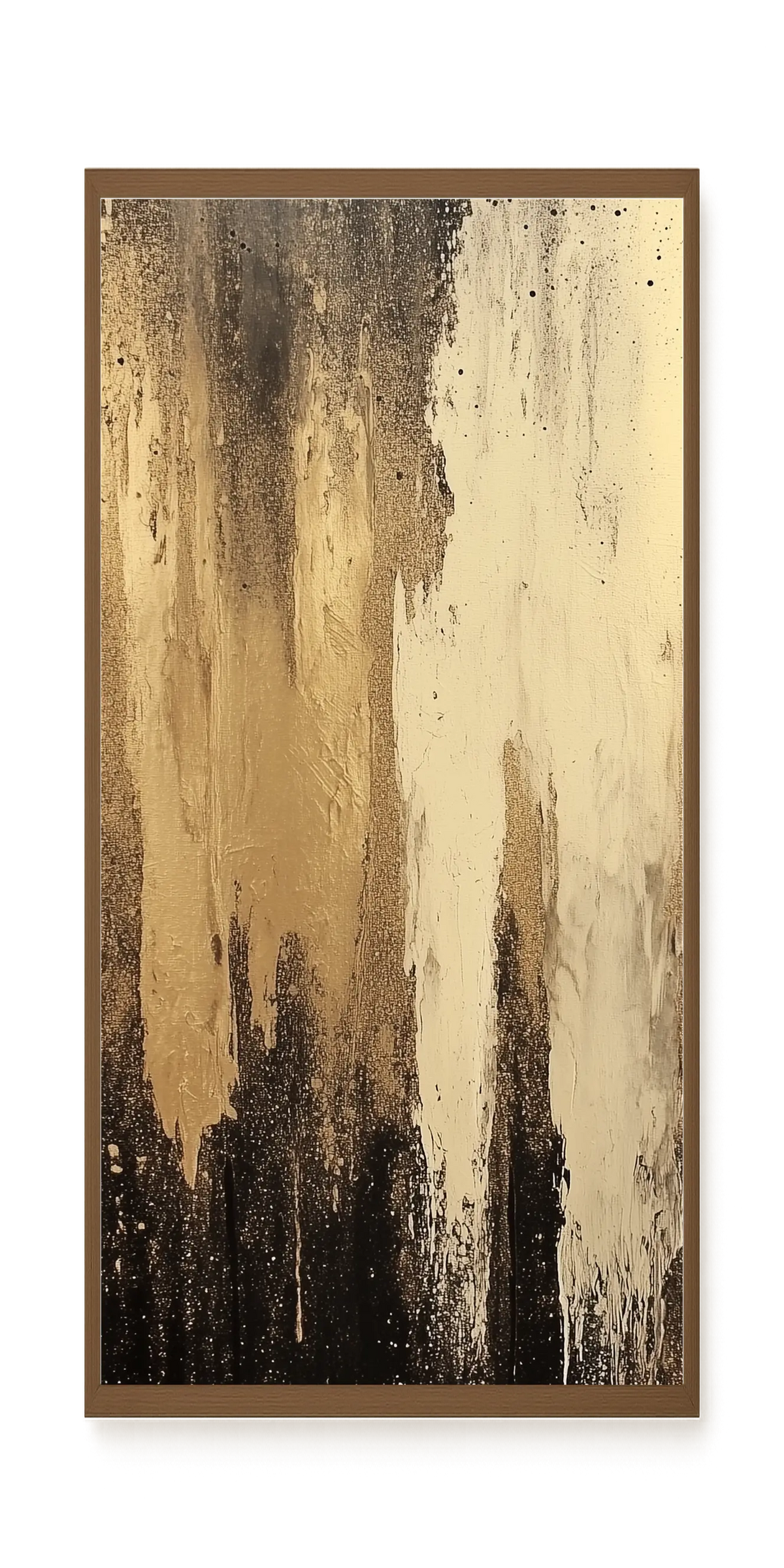 Golden Drips Canvas Wall Art