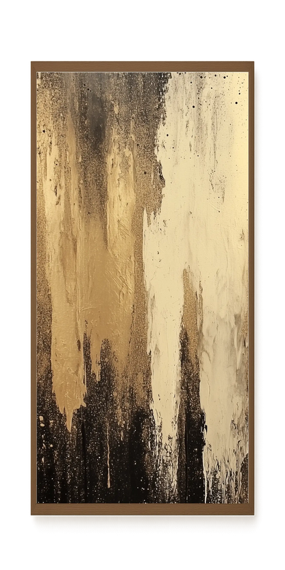 Golden Drips Canvas Wall Art