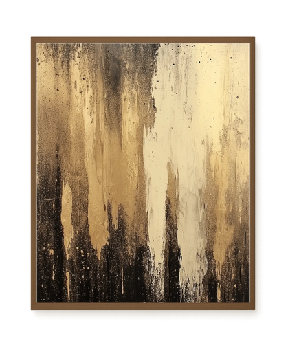 Golden Drips Canvas Wall Art