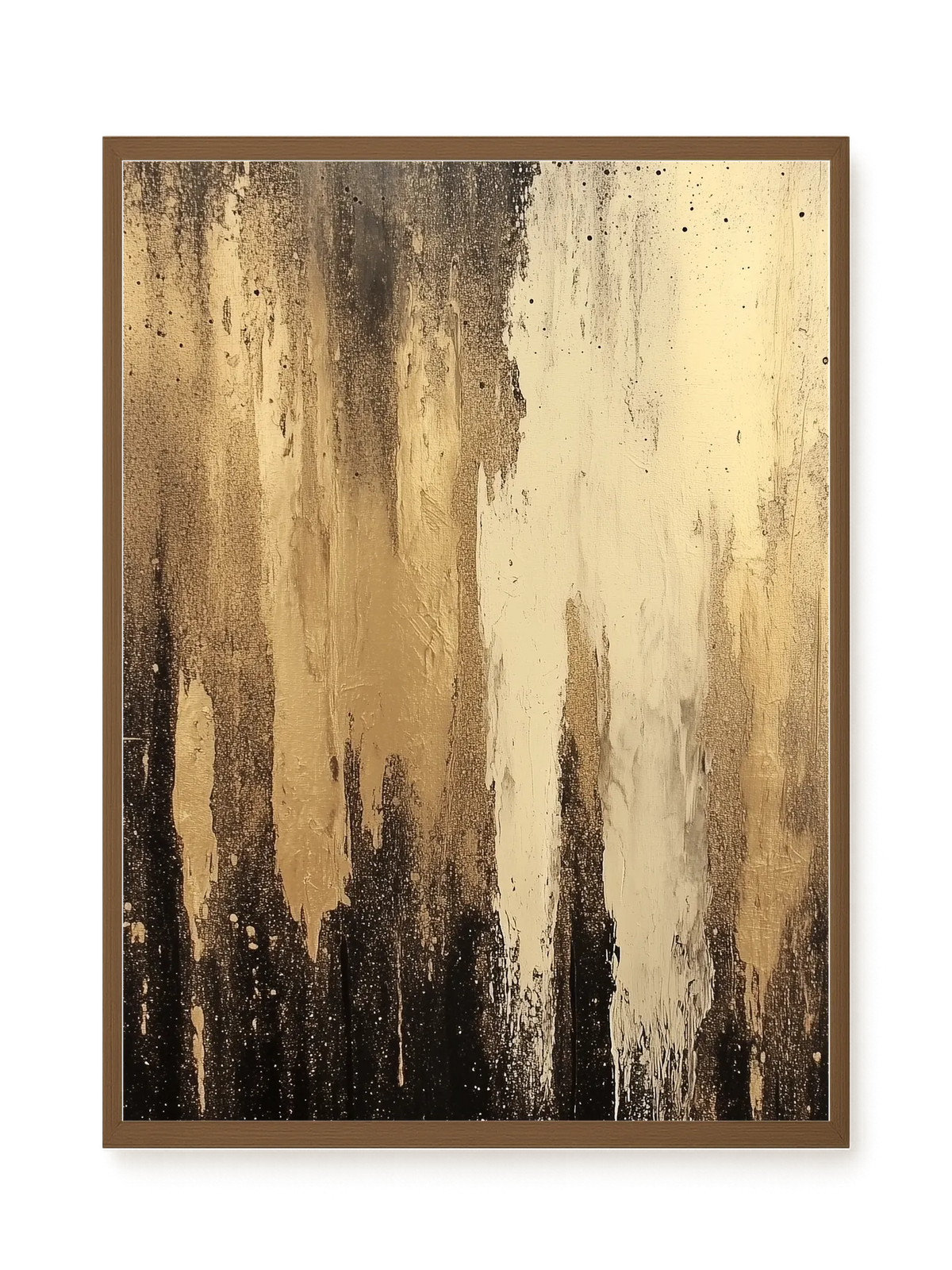 Golden Drips Canvas Wall Art