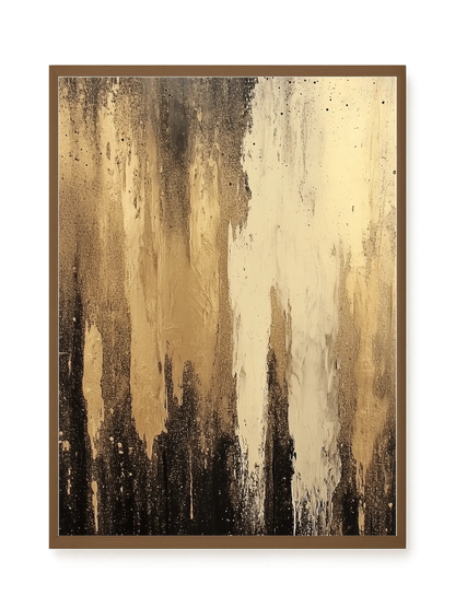 Golden Drips Canvas Wall Art