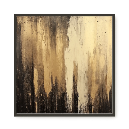 Golden Drips Canvas Wall Art
