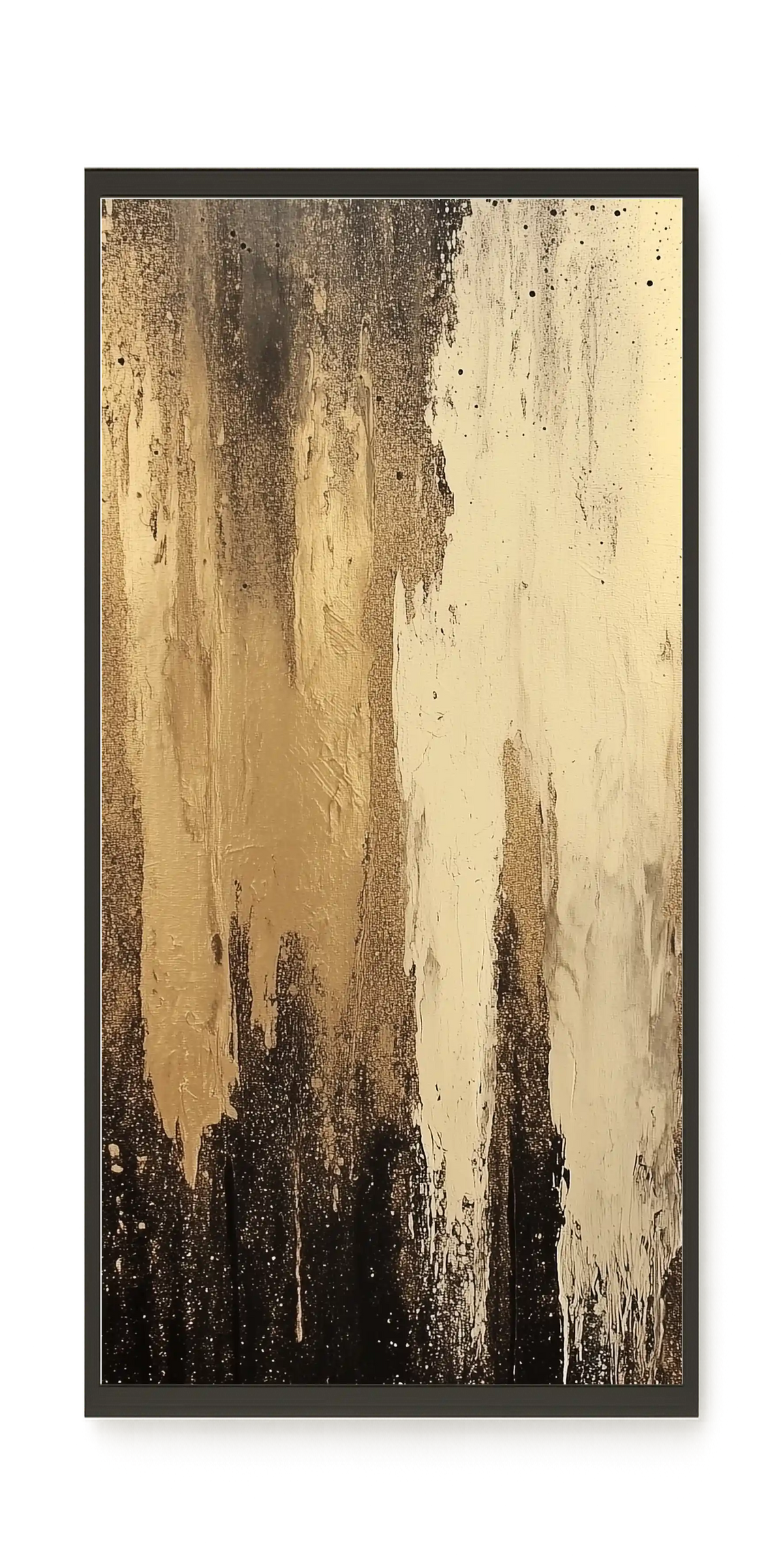 Golden Drips Canvas Wall Art