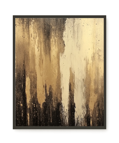 Golden Drips Canvas Wall Art
