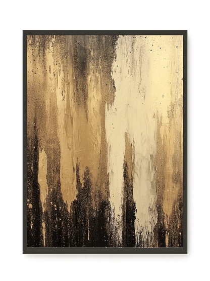 Golden Drips Canvas Wall Art