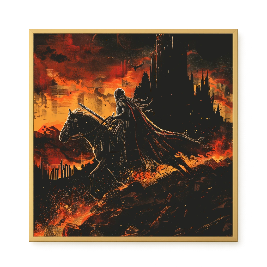 Flame Knight Canvas Print