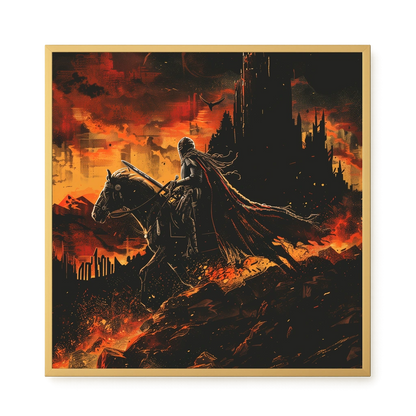 Flame Knight Canvas Print