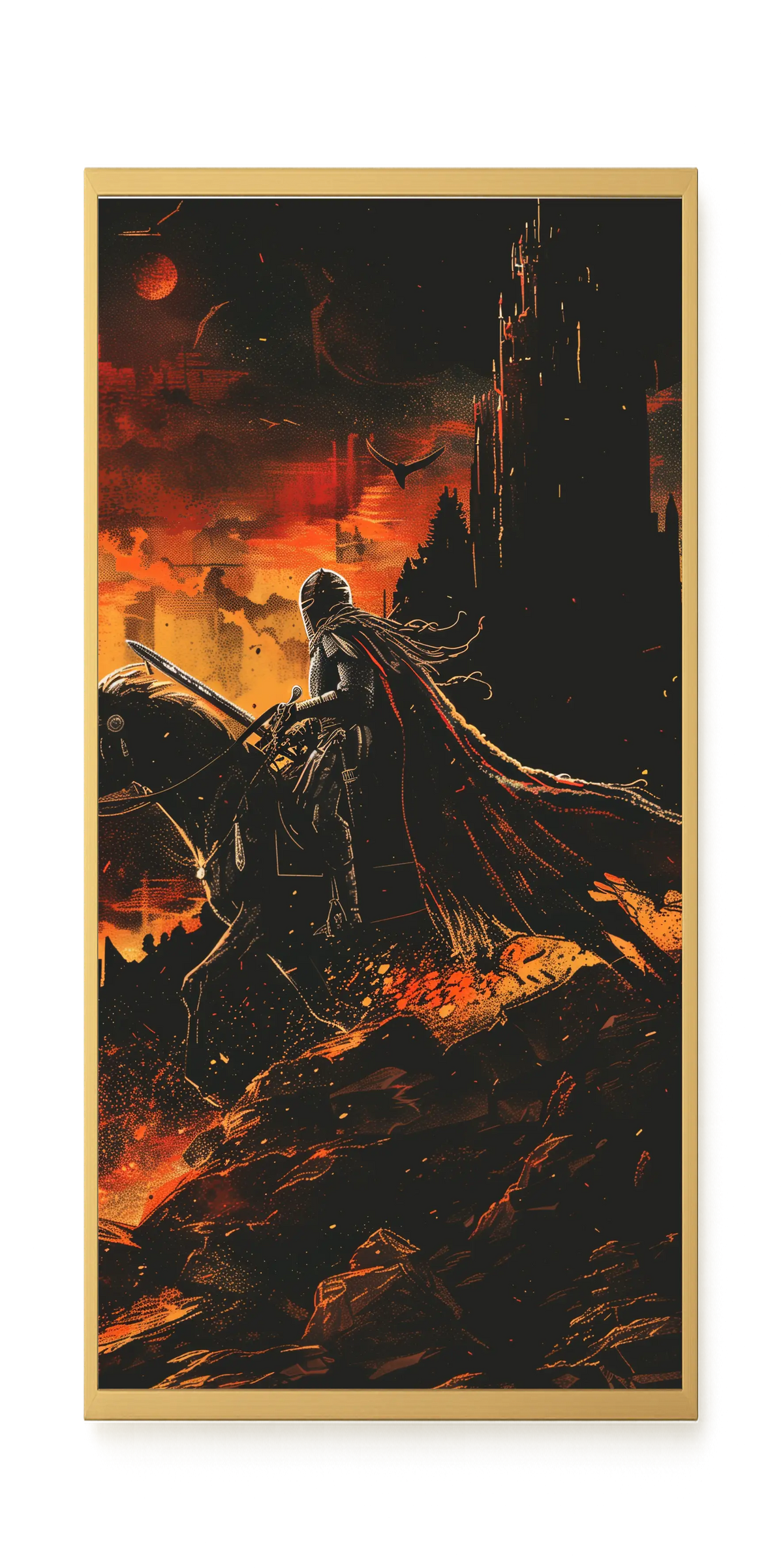 Flame Knight Canvas Print