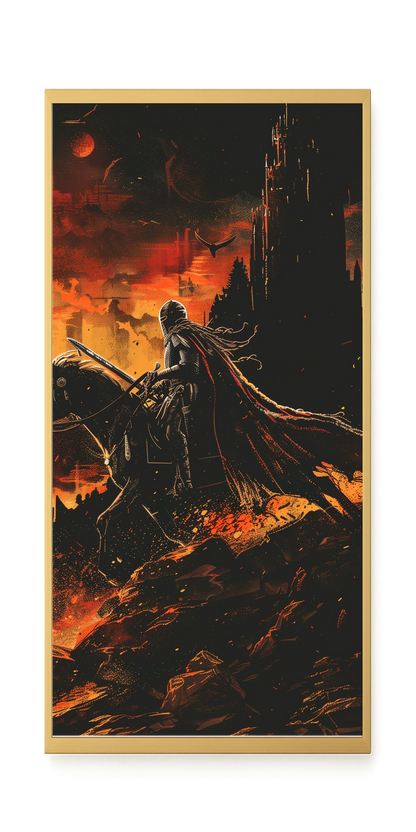 Flame Knight Canvas Print