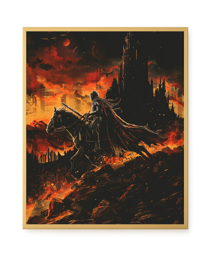 Flame Knight Canvas Print