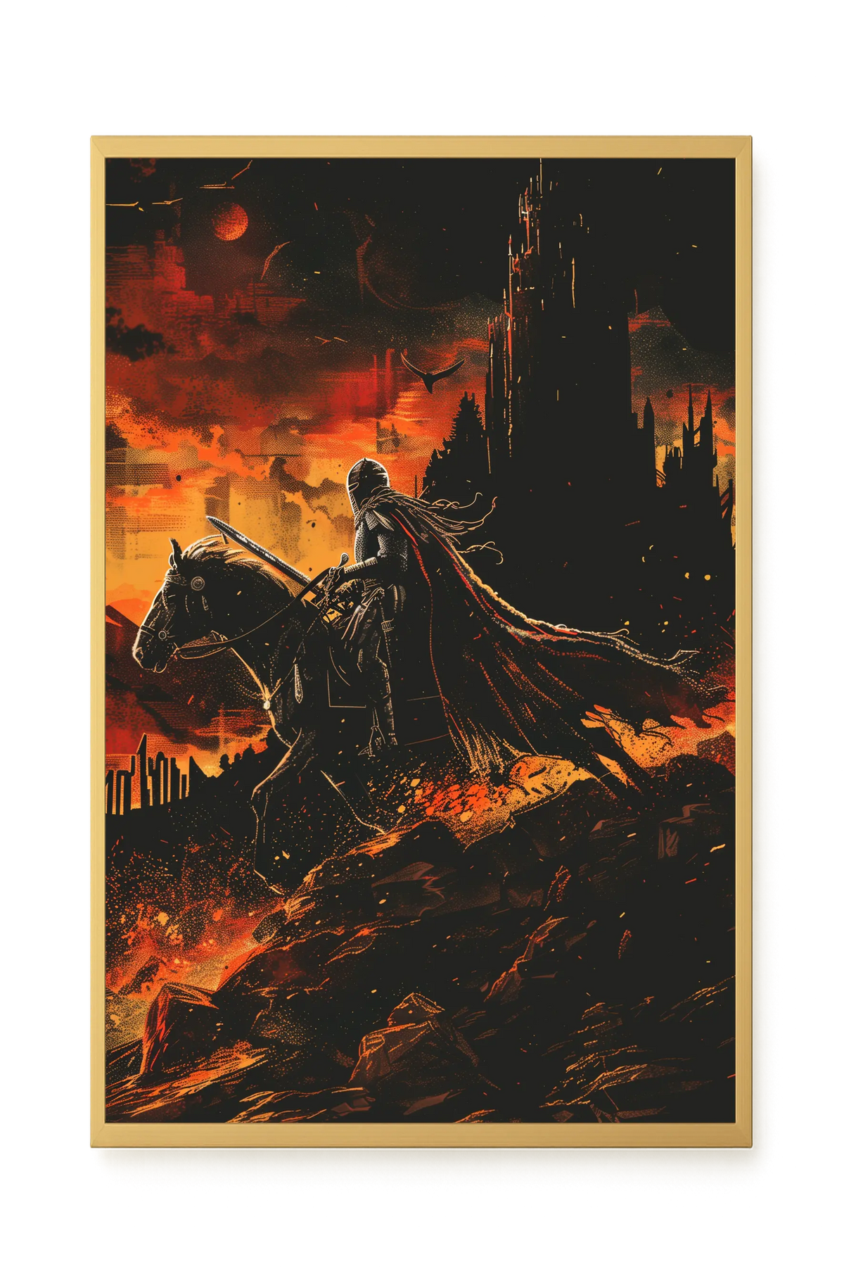 Flame Knight Canvas Print
