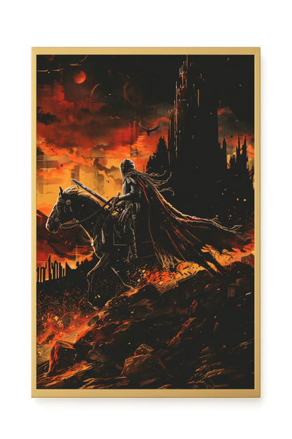 Flame Knight Canvas Print