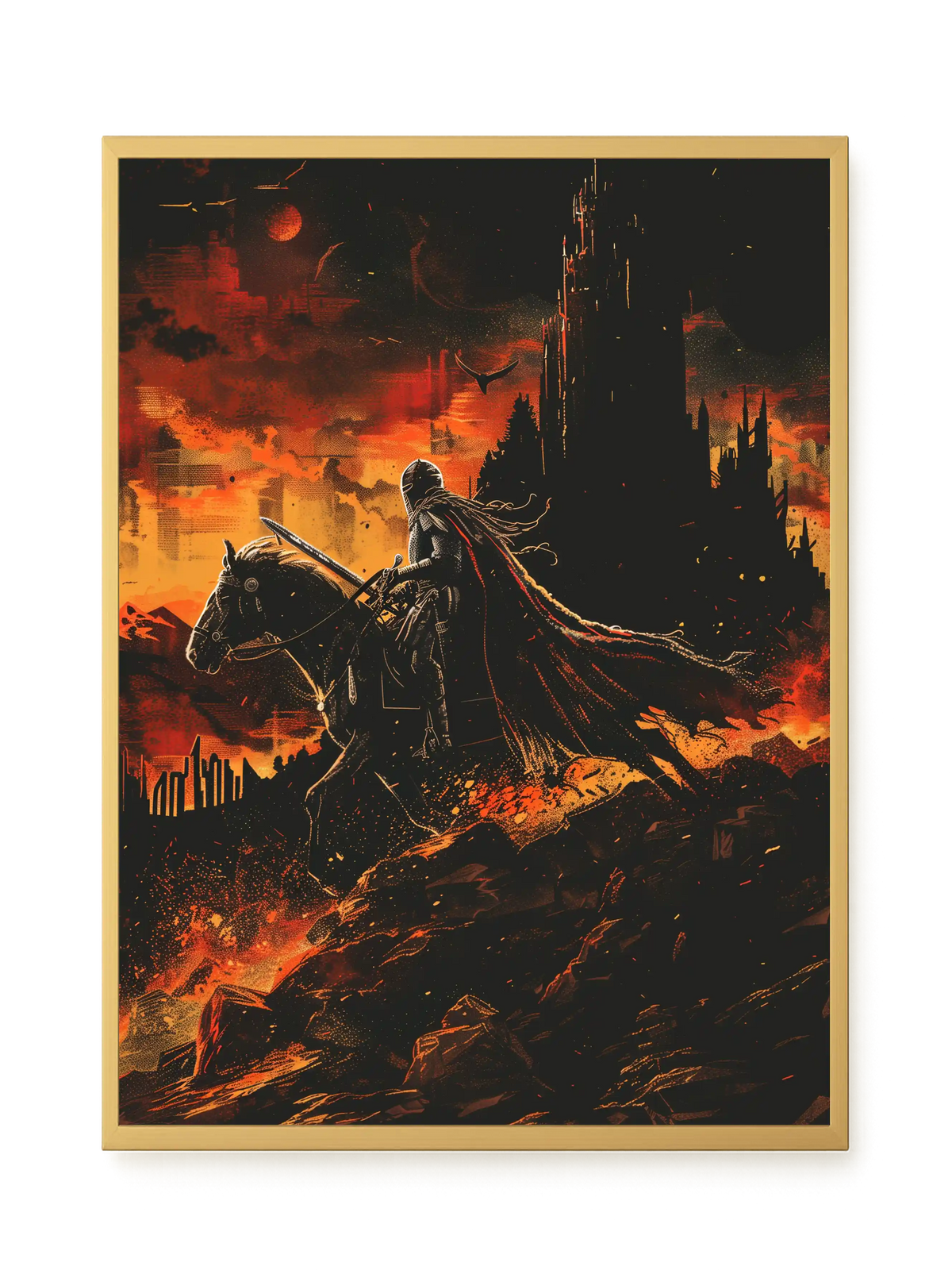 Flame Knight Canvas Print