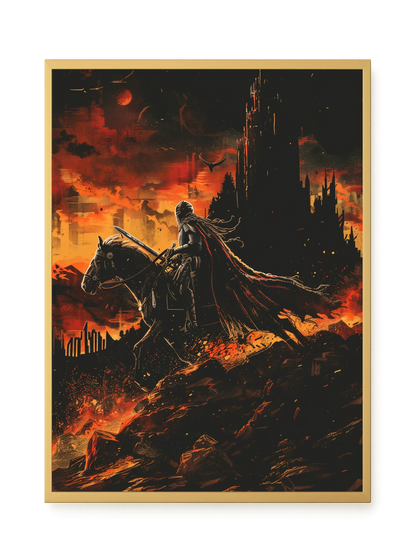 Flame Knight Canvas Print