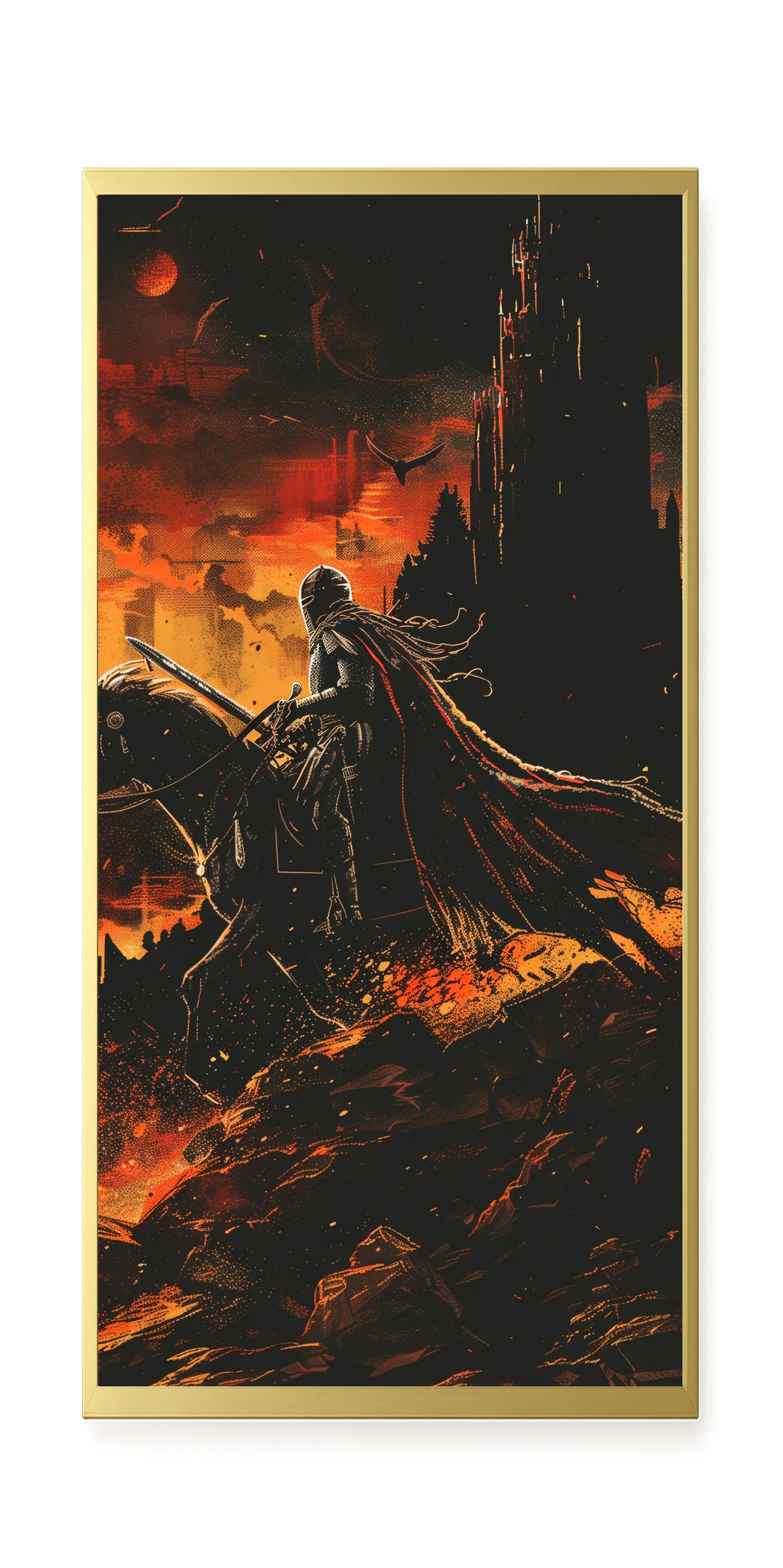 Flame Knight Canvas Print