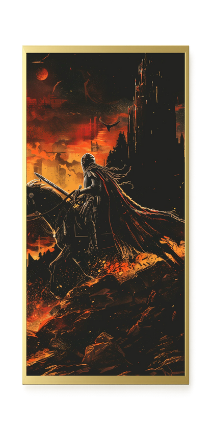 Flame Knight Canvas Print