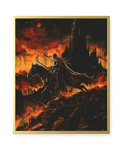 Flame Knight Canvas Print