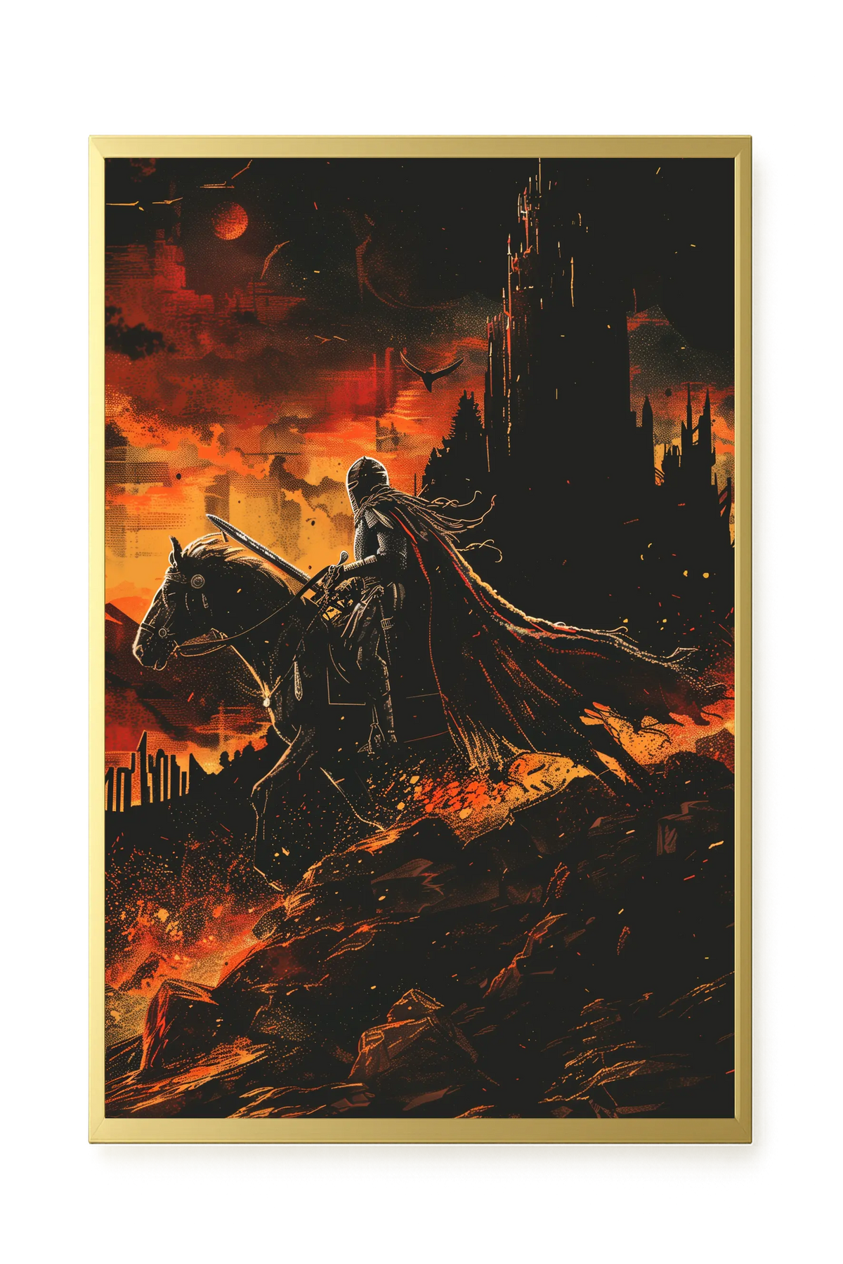 Flame Knight Canvas Print