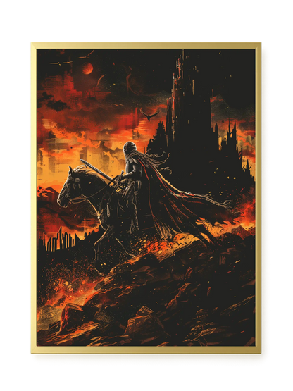 Flame Knight Canvas Print