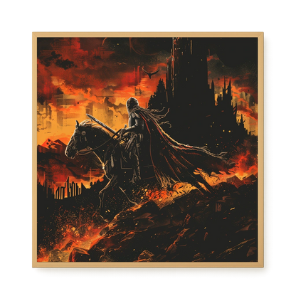 Flame Knight Canvas Print