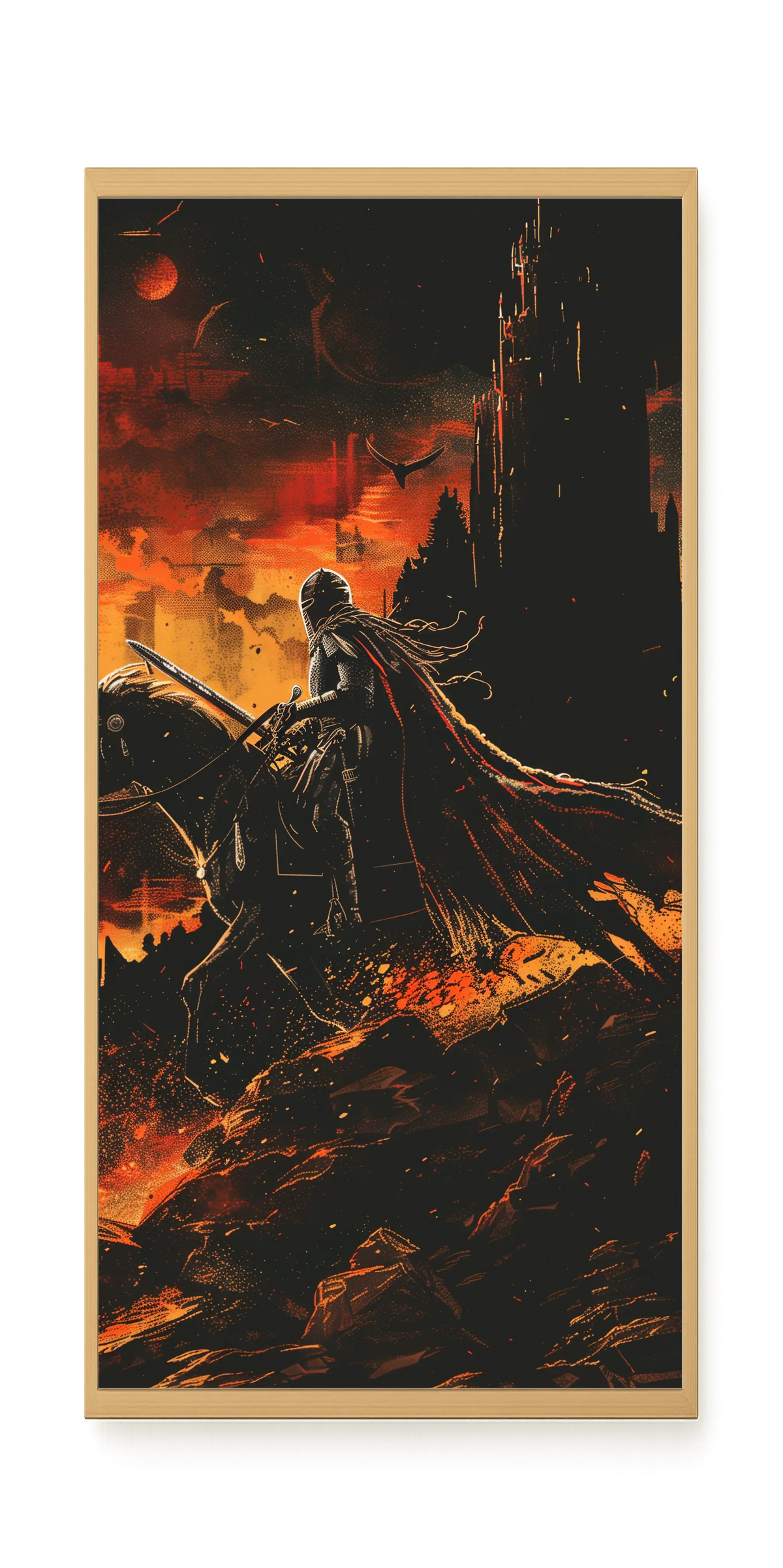 Flame Knight Canvas Print